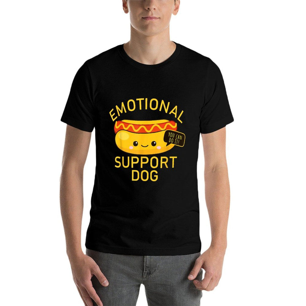 Funny Emotional Support Dog Hot Dog Kawai 4th of July  Versatile T-Shirt
