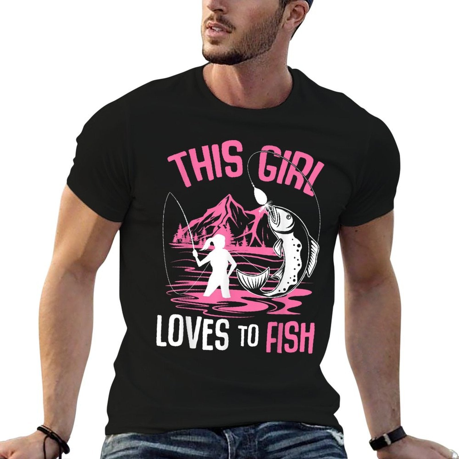 This Girl Loves To Fish Fishing Girls  Classic T-Shirt