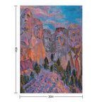 Trump on Mount Rushmore - Original Print Quick-dry Throw Blanket