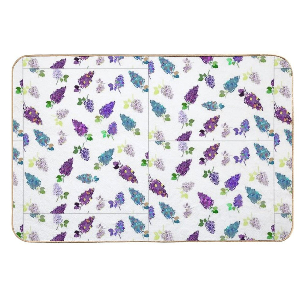 Lilac Flowers  Stain-Proof Bath Mat