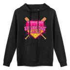 Strike Out Breast Cancer Warrior Softball Drip Home Plate All-Day Comfort Hoodie
