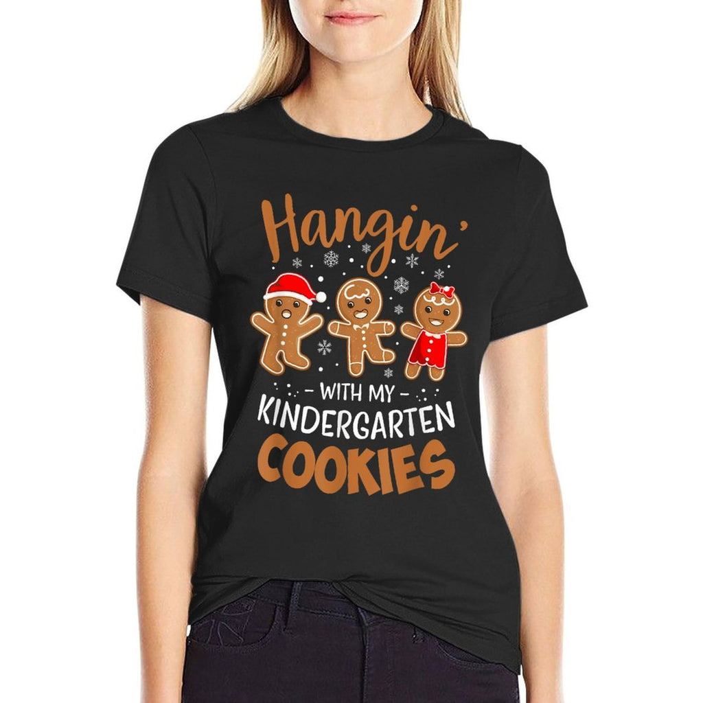 Hangin My Kindergarten Cookie Gingerbread Christmas Teacher for Men Women Kids  Odor-resistant T-Shirt