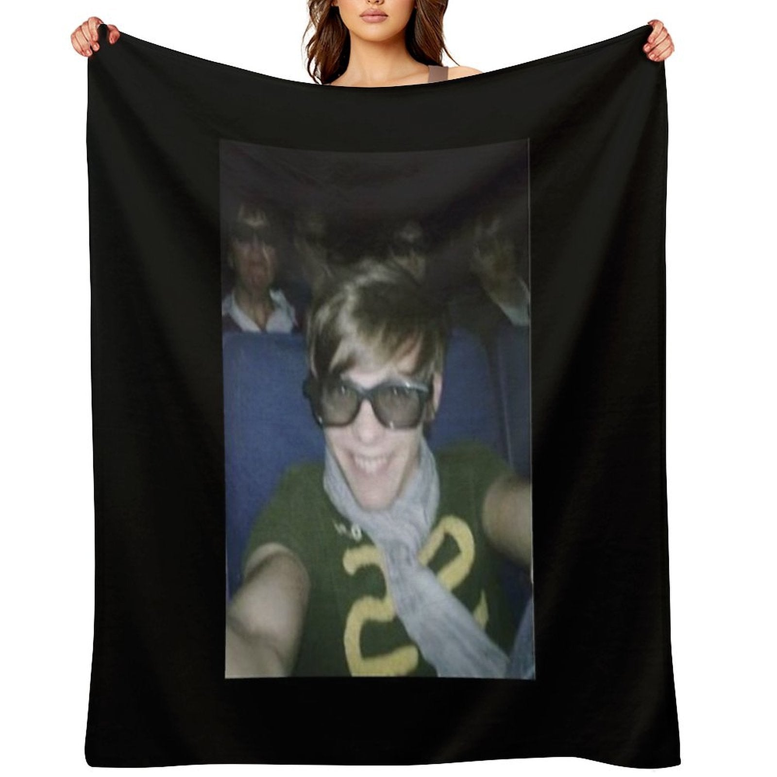 Louis Tomlinson Movie Theatre Selfie Meme Durable Throw Blanket
