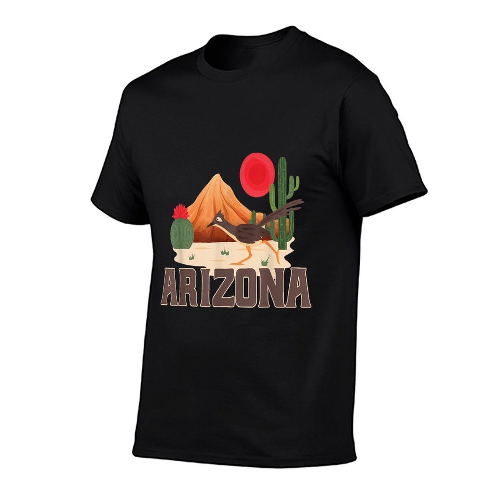 Arizona Roadrunner Retro Boho Desert Cactus  High-quality Stitching T-Shirt