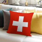Flag of Switzerland Soft Anti-Pilling Throw Pillow
