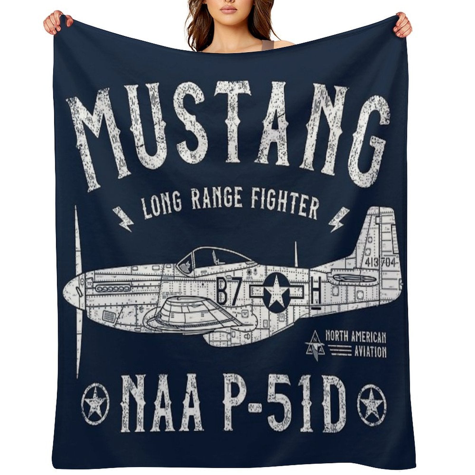 P-51 Mustang Premium Throw Blanket