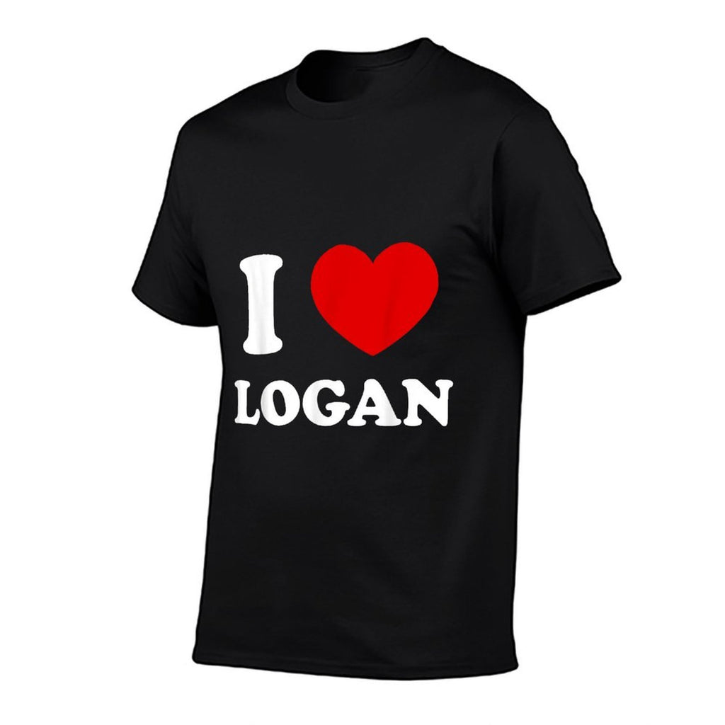 I Love Logan I Heart Logan Funny Logan  Polyester Blend T-Shirt
