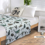 Tattooed Whales Wrinkle-free Throw Blanket