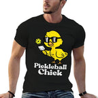 Pickleball Chick Funny Pickle Ball Women Girls Kids Toddler  Oversized Silhouette T-Shirt