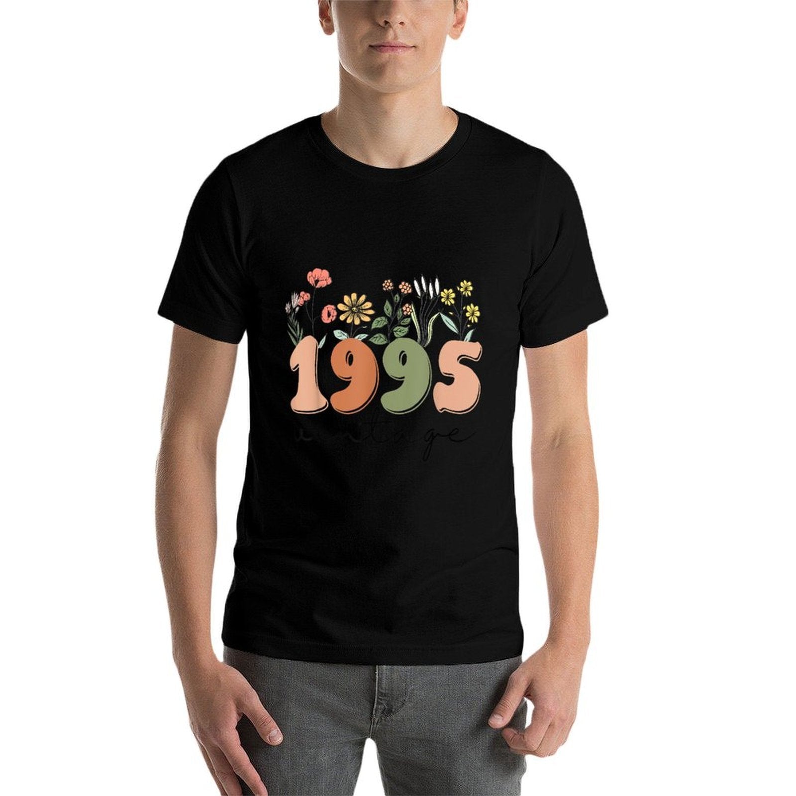 30 Years Old Vintage 1995 30th Birthday Wildflower Women  Moisture-wicking T-Shirt