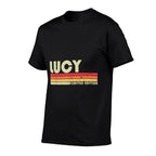 LUCY Gift Name Personalized Retro Vintage 80s 90s Birthday  Graphic-printed T-Shirt