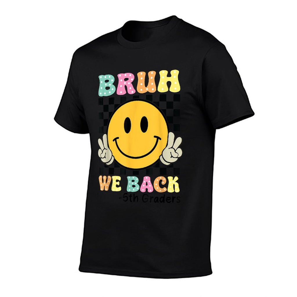 Bruh We Back 5th Grade First Day Of School Back To School  Heathered Texture T-Shirt