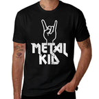 Metal Kid Apparel Co. Metal Head Heavy Black Death Metal Fan Music Gift  Ribbed Collar T-Shirt