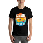 Sinkin And Drinkin Cornhole Sinking Drinking Funny Cornhole  Lightweight T-Shirt