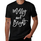 Merry And Bright Holiday Christmas  Breathable T-Shirt