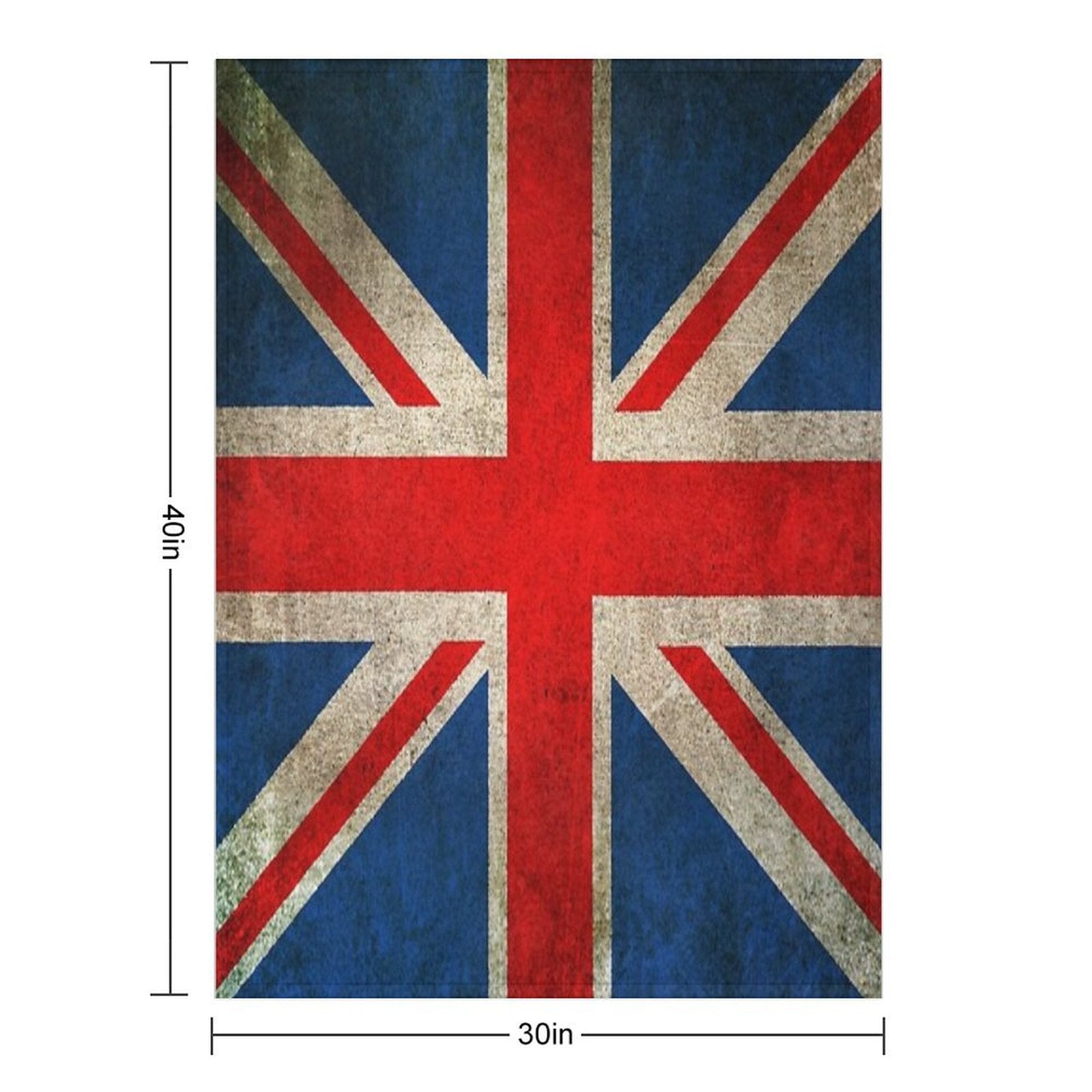 Old And Worn Distressed Vintage Union Jack Flag Compact Throw Blanket