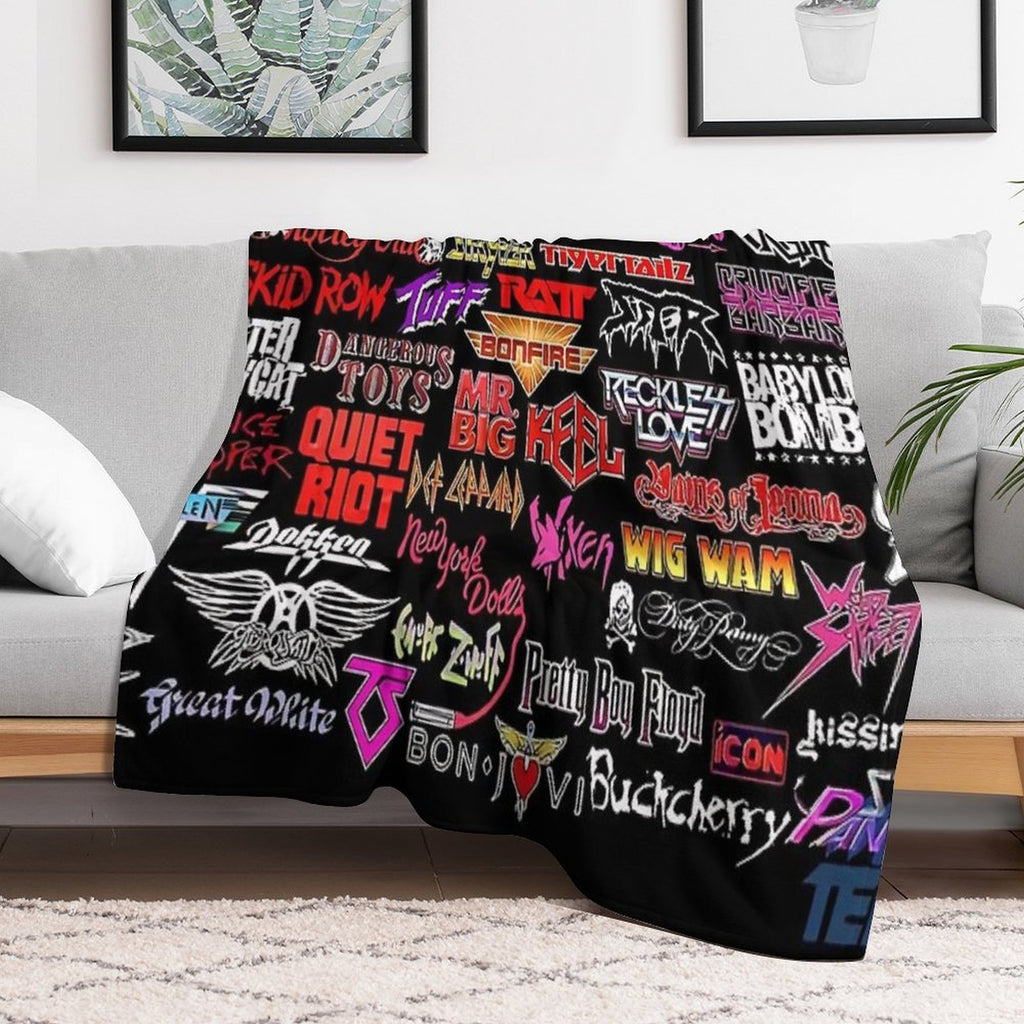 All About Logo Band Easy Care Throw Blanket