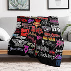 All About Logo Band Easy Care Throw Blanket