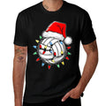 Santa Volleyball Ball Men Youth Boys Christmas Pajamas  Wrinkle-resistant T-Shirt