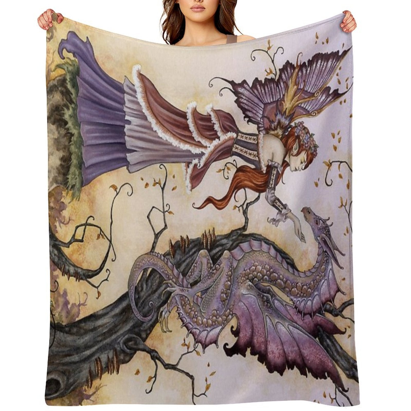 The Dragon Charmer Lightweight Throw Blanket