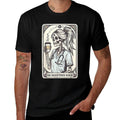 The Registered Nurse Tarot Card Skeleton RN Nursing Doctor  Ribbed Collar T-Shirt