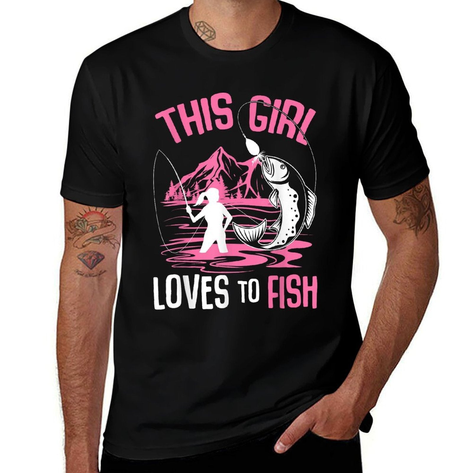 This Girl Loves To Fish Fishing Girls  Classic T-Shirt