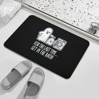 For The Last Time Get in The Bath Halloween Ghost Washing Machine Comic  Easy Maintenance Bath Mat