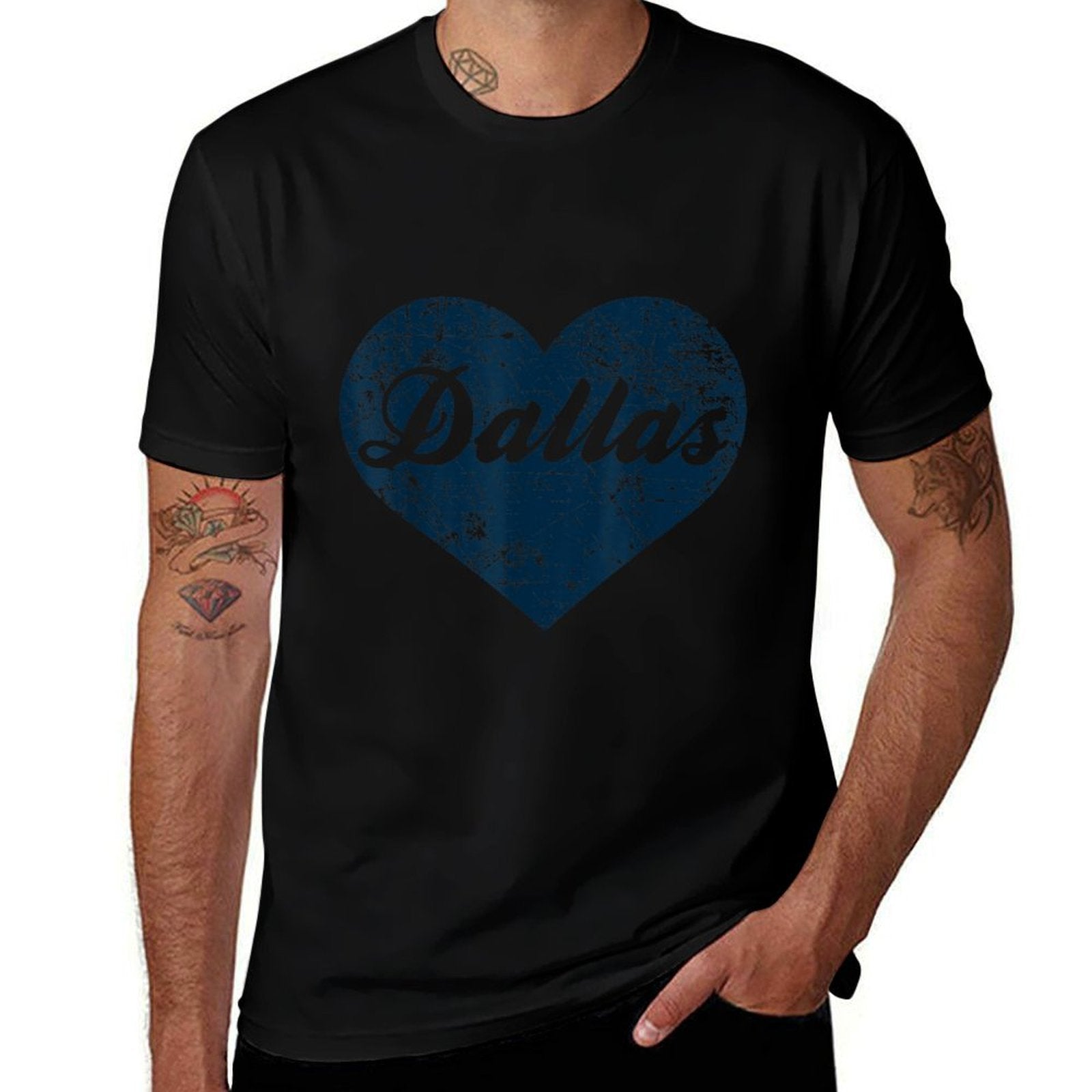 Dallas Heart Texas Gift  Versatile T-Shirt