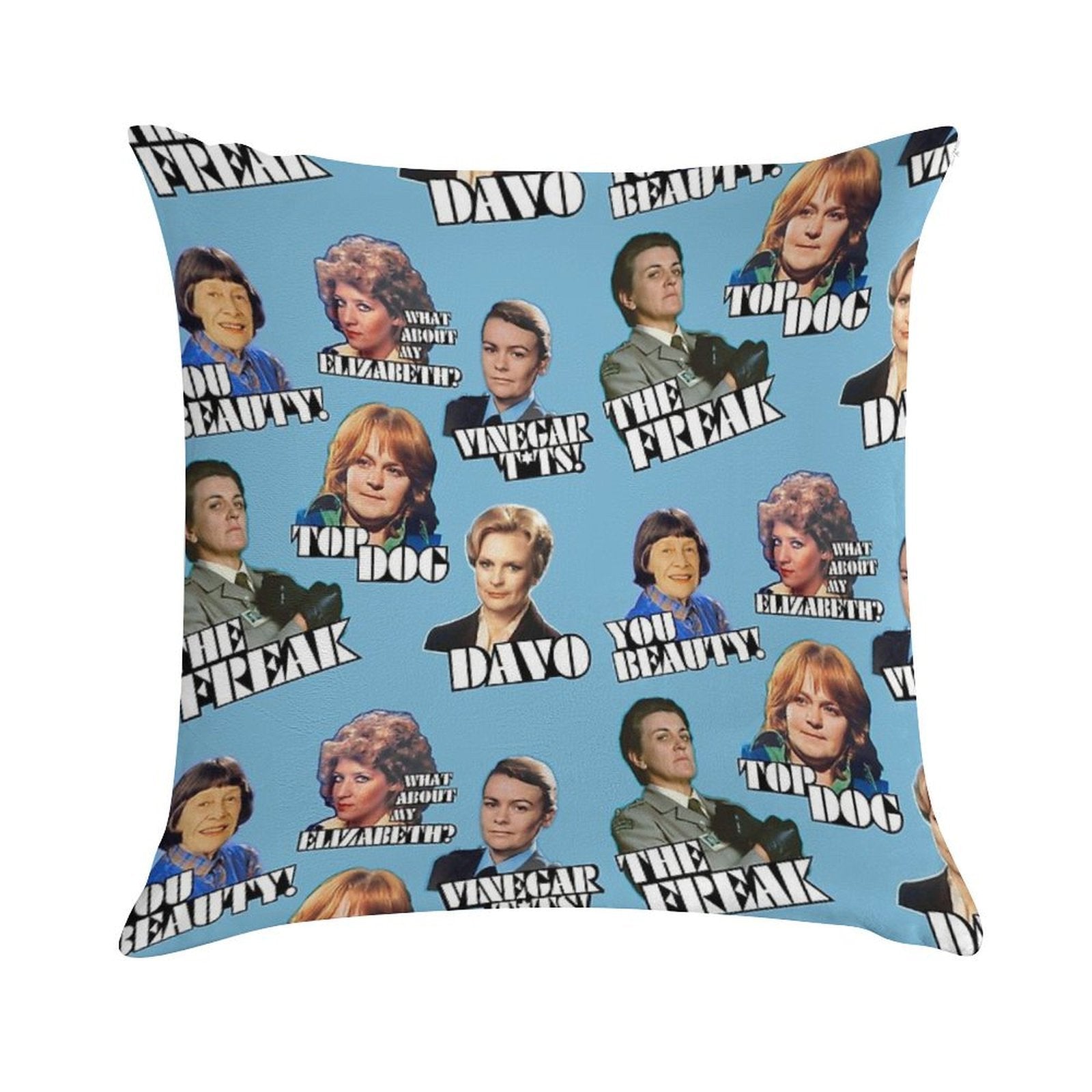 PRISONER CELL BLOCK H - Vintage Style Character Art - Cast Stars Soft Warmth Comfort Throw Pillow