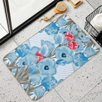 Tulip Blossom Abstract Art Print  Dirt-Trapping Bath Mat