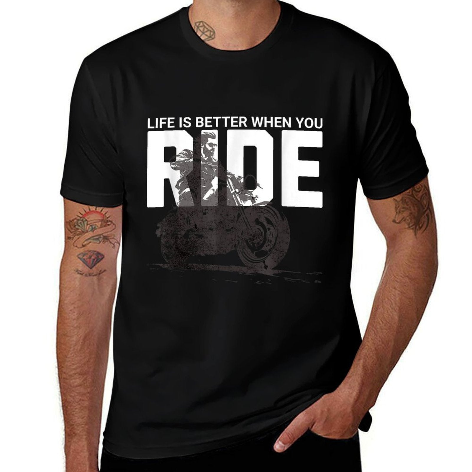 Life Is Better When You Ride Cool Motorcycle Biker Men Boys  Odor-resistant T-Shirt