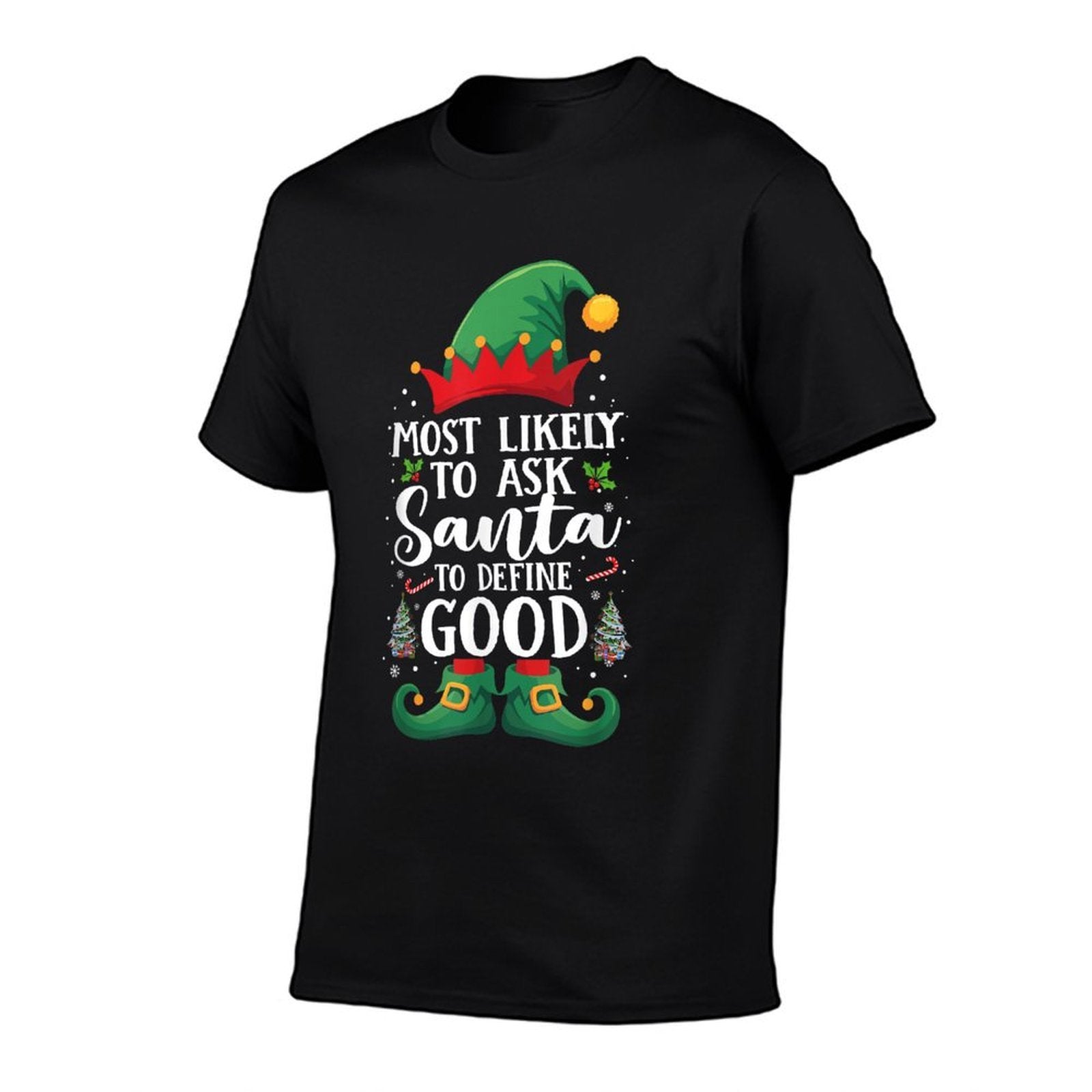 Most Likely To Define Good Matching Christmas Elf  Fade-proof Color T-Shirt