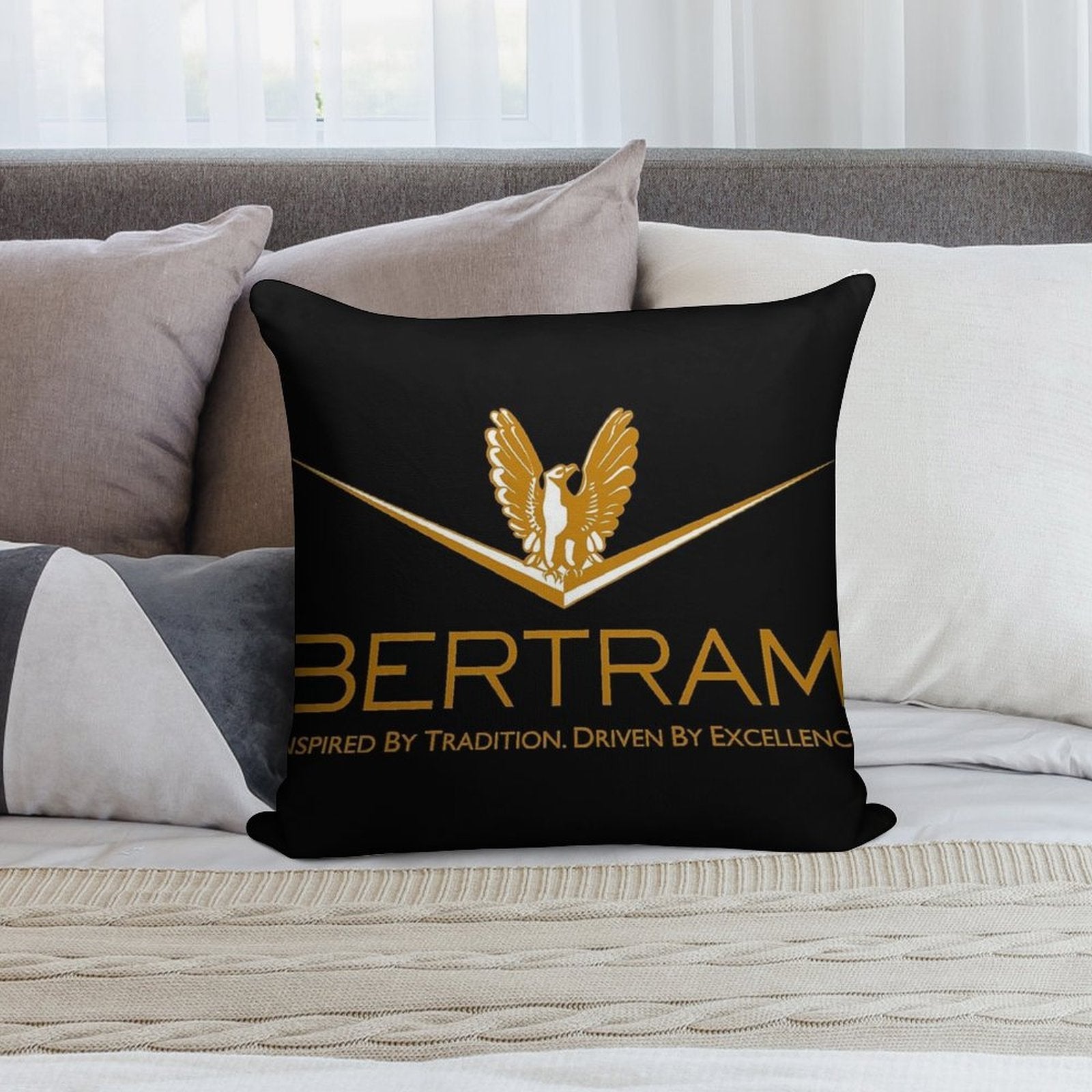BERTRAM YACHTS Soft Anti-Pilling Throw Pillow