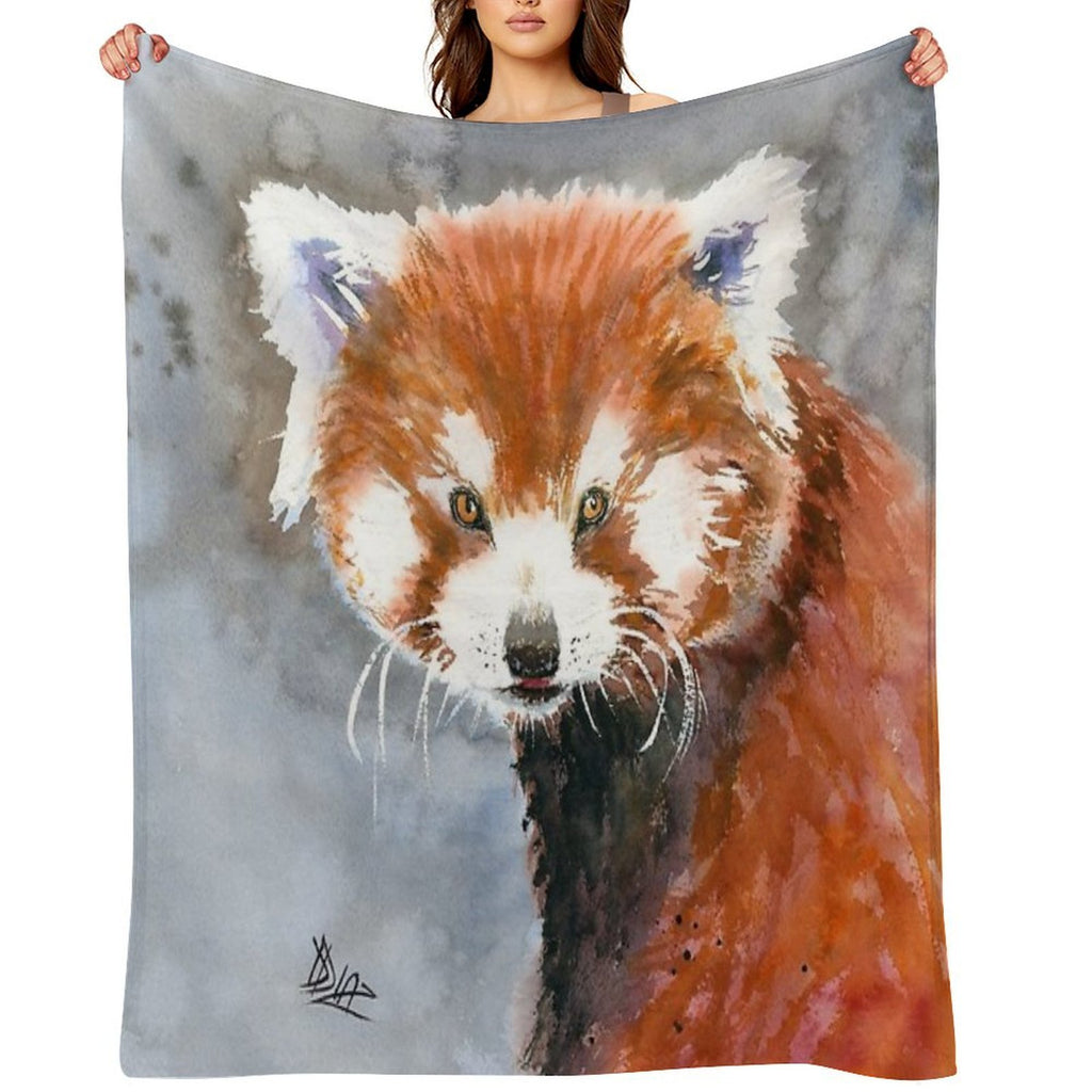 Red Panda Shrink-resistant Throw Blanket