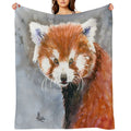 Red Panda Shrink-resistant Throw Blanket