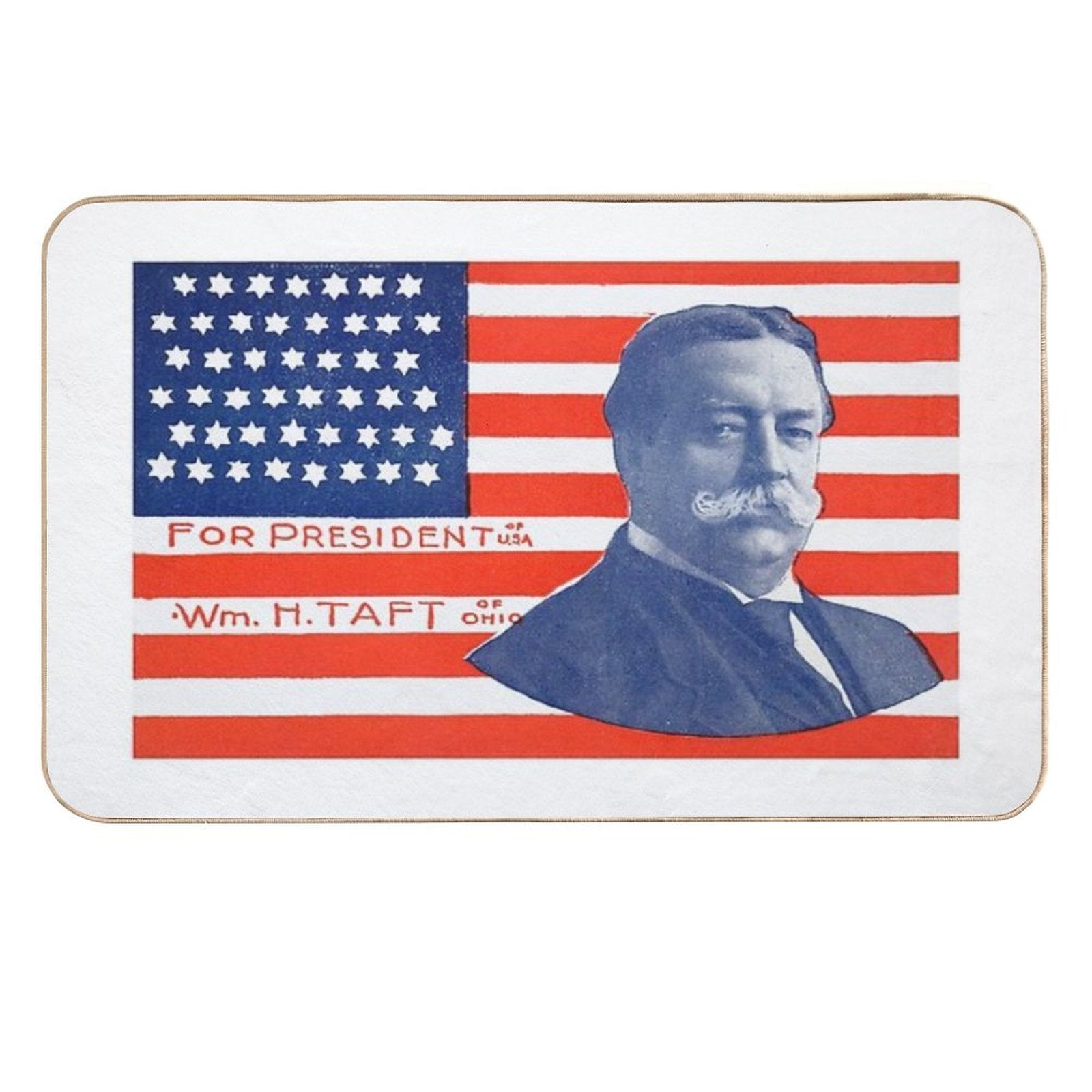 1909 William Taft for President  Fade-Resistant Bath Mat