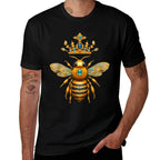 Queen Bee Crown Women Men Girls Honey Hive Bee Keeper Bee  Heathered Texture T-Shirt