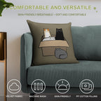 Cats in A Box Soft Short Plush Fabric Throw Pillow