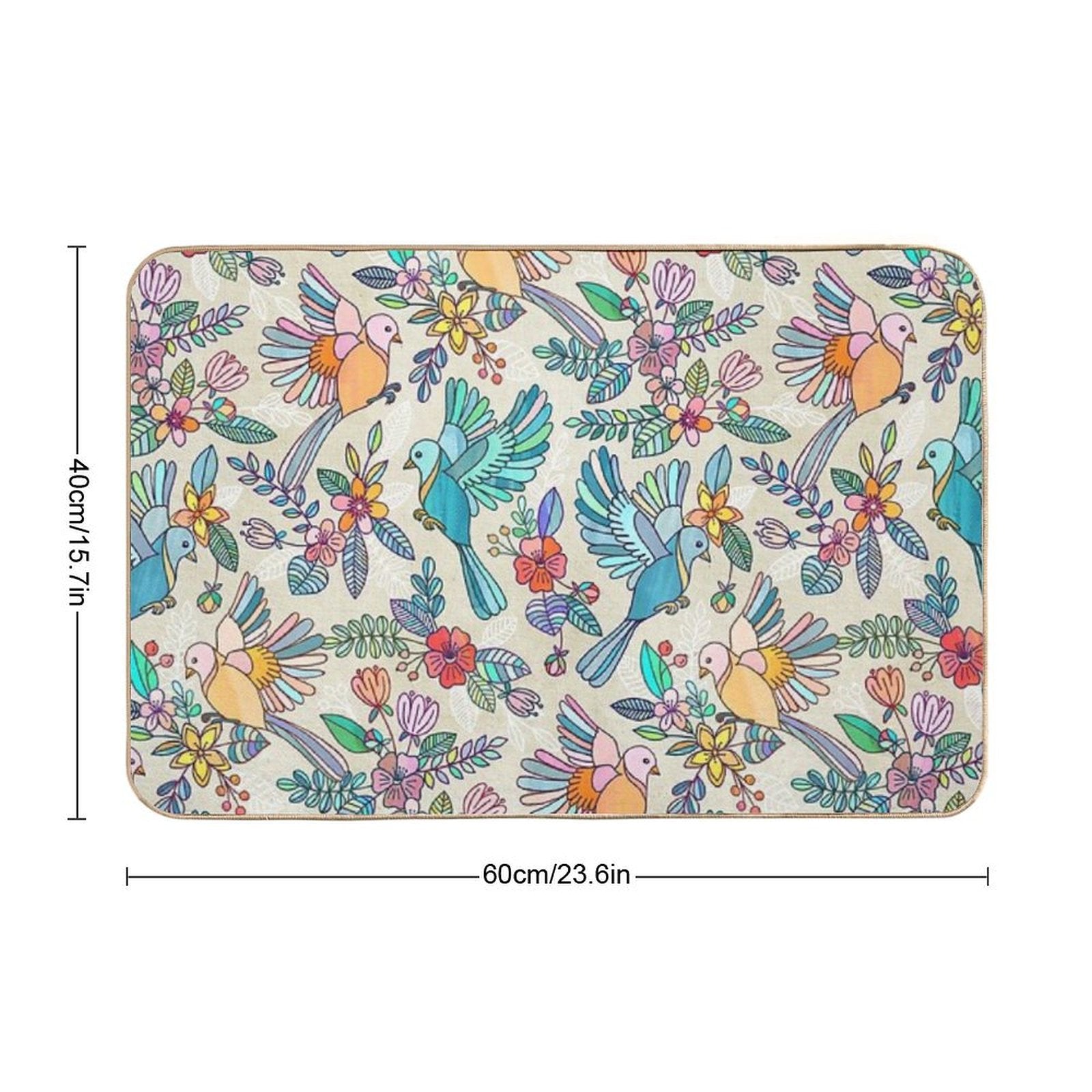 Whimsical Summer Flight  Slip-Resistant Bath Mat
