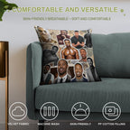 Michael B Jordan Photo Collage Soft Easy Maintenance Throw Pillow