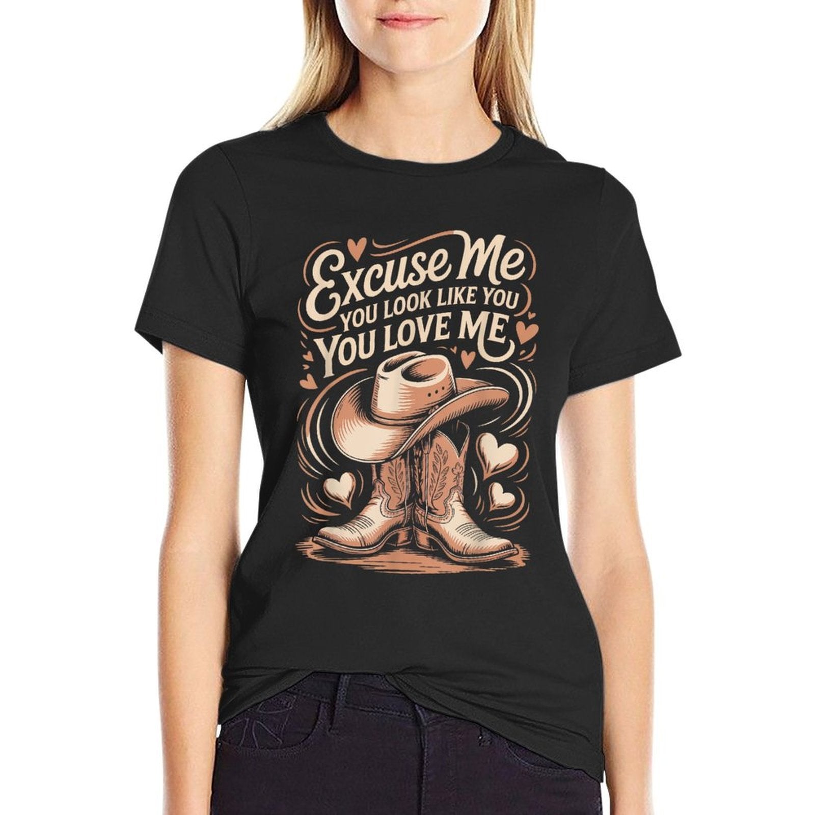 Funny Excuse Me You Look Like You Love Me Funny Boots Memes  Eco-friendly Material T-Shirt