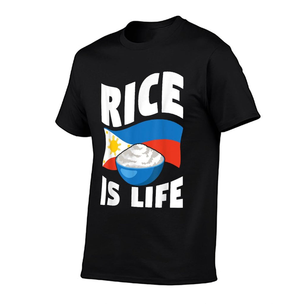 Rice Is Life Philippine Rice Lover  Oversized Silhouette T-Shirt