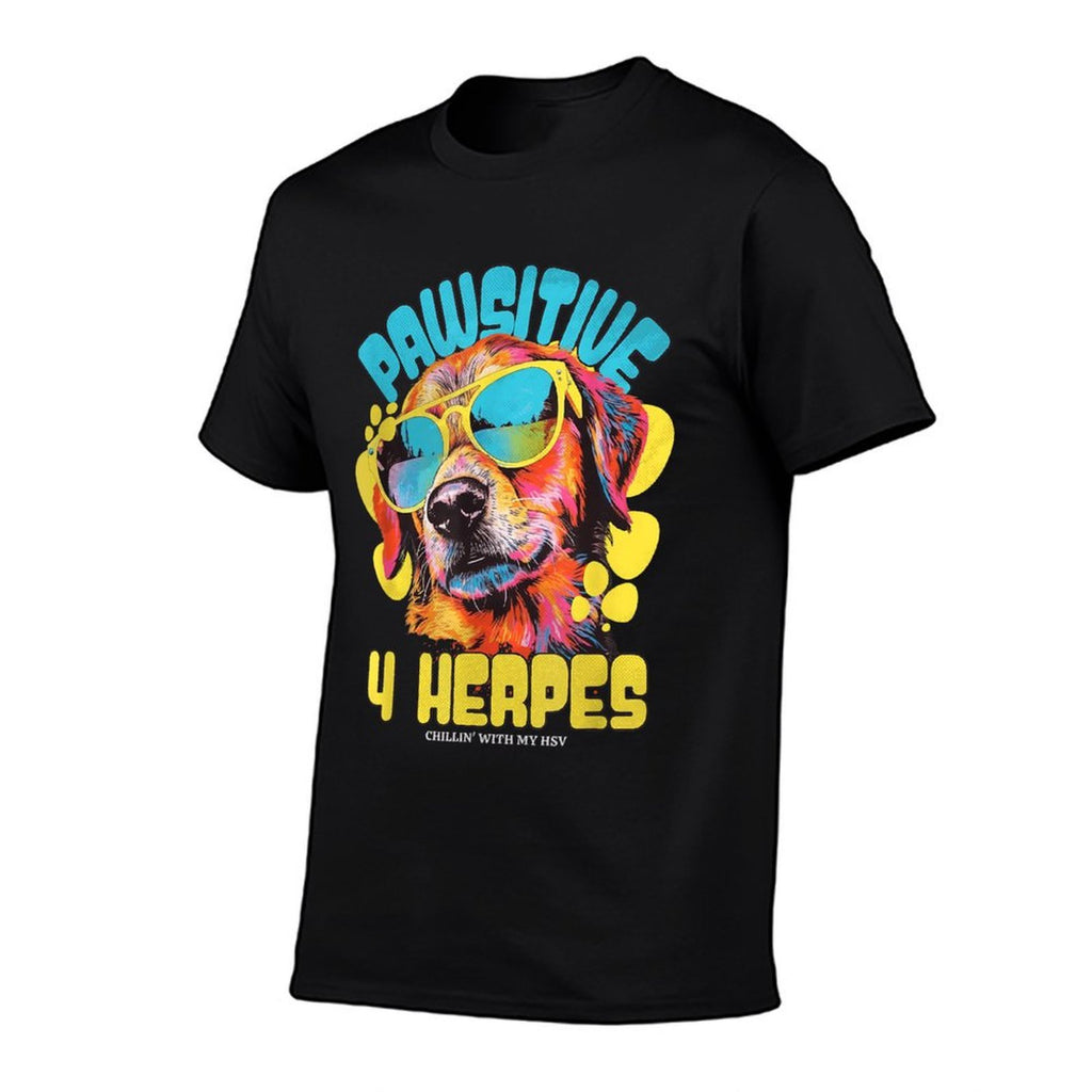 Pawsitive 4 Herpes HSV Awareness Funny Adult Humor Meme  Breathable T-Shirt