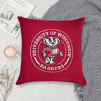 UW - Madison Circle Soft Hidden Zipper Throw Pillow