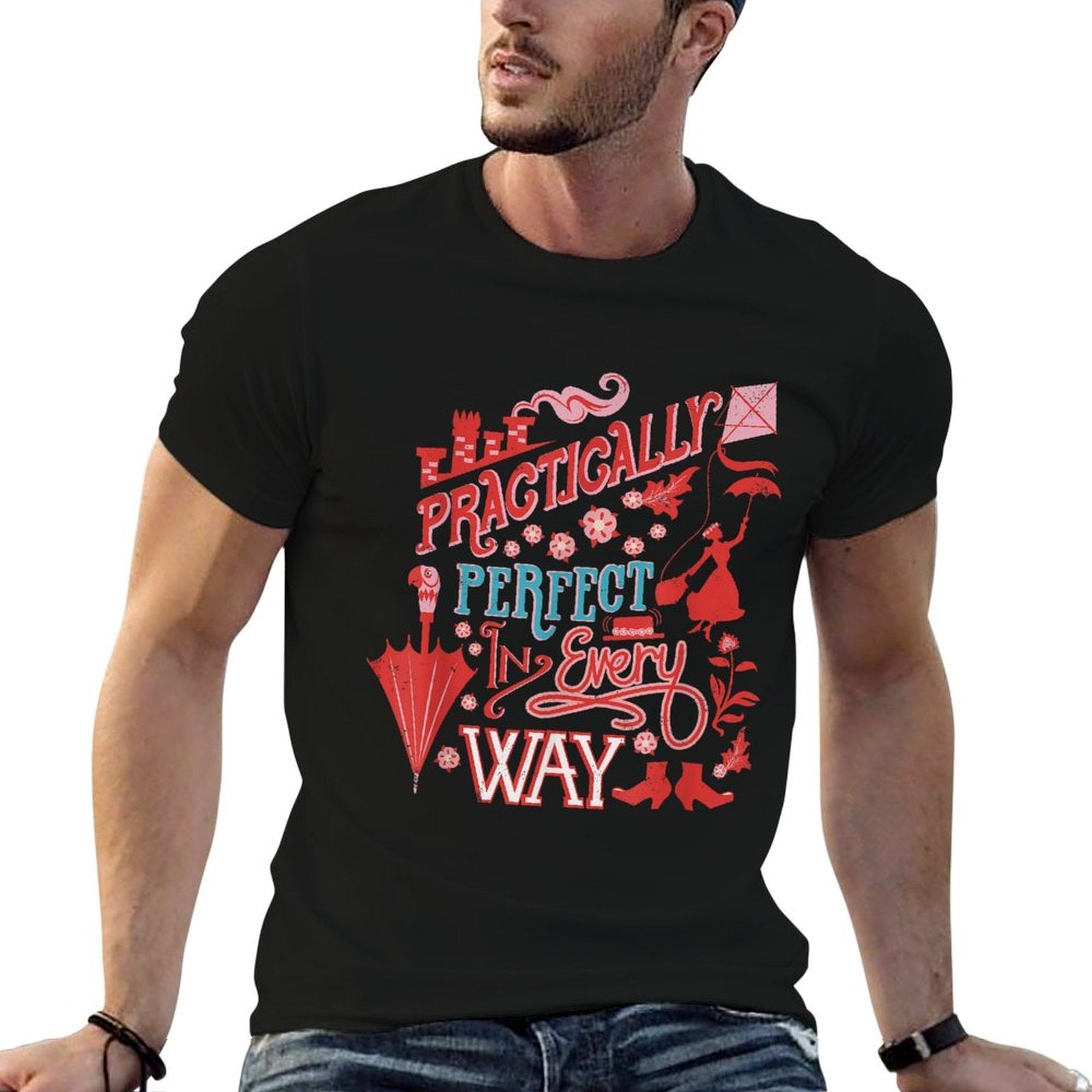 Disney Mary Poppins Practically Perfect In Every Way  Vintage-inspired T-Shirt