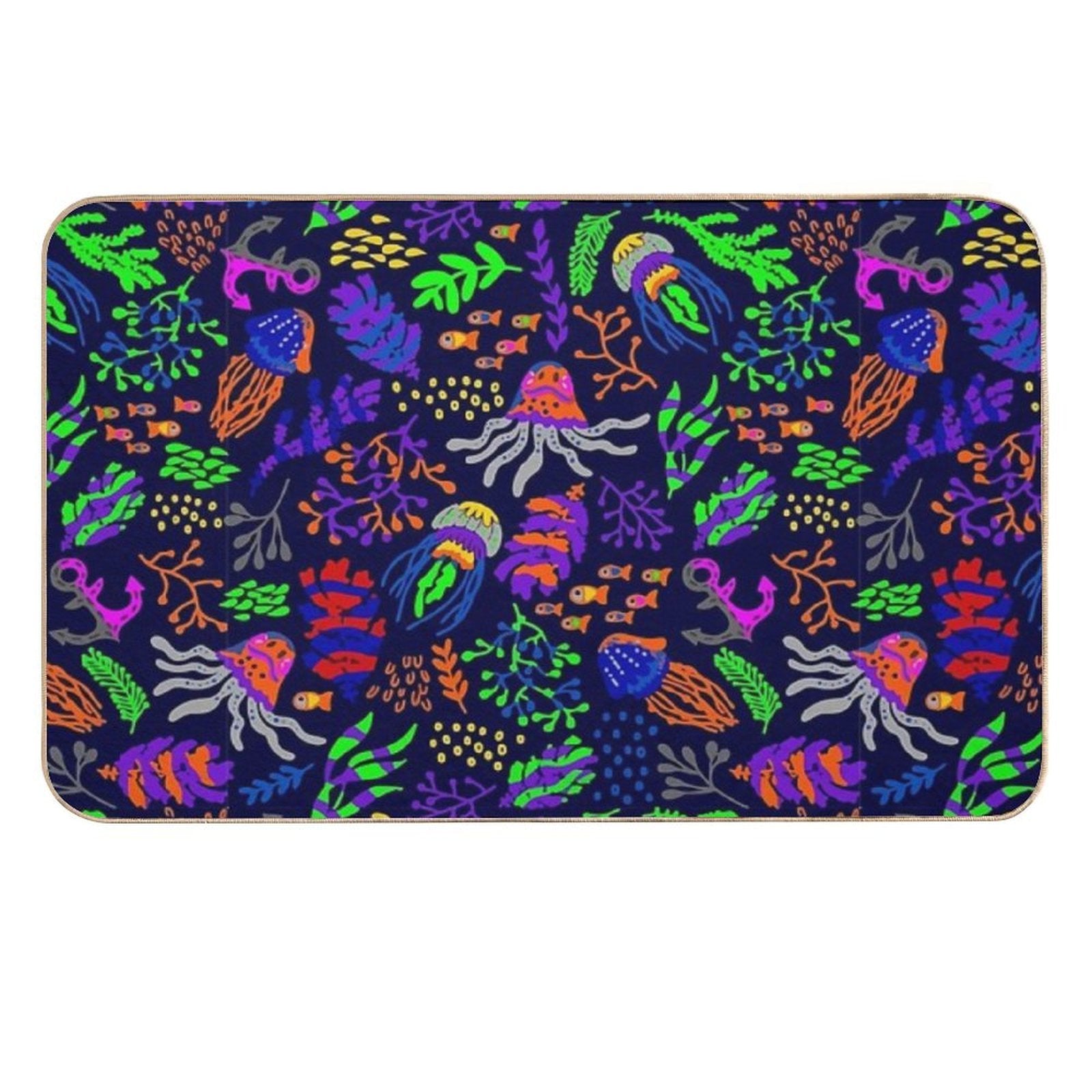 Cute Neon Aquarium  Slip-Resistant Bath Mat