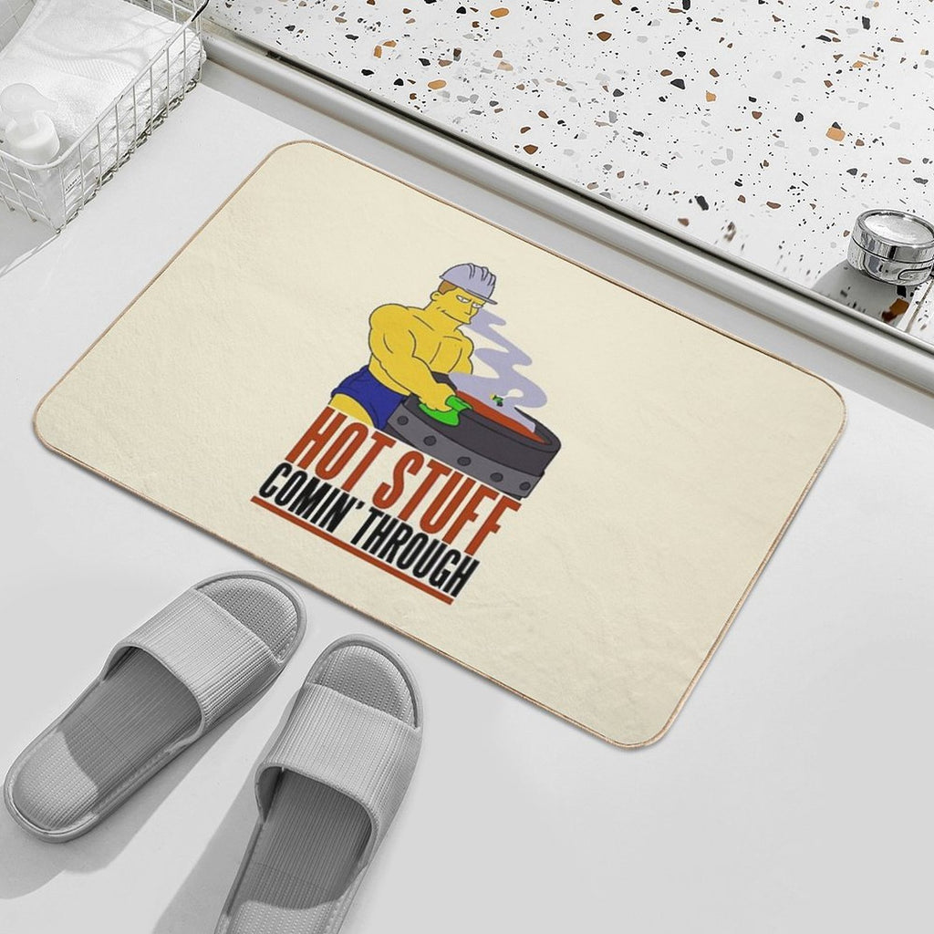 The Gay Steel Mill Hot Stuff Comin Through Durable Bath Mat