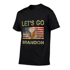 Let’s Go Brandon Conservative USA Funny  Heathered Texture T-Shirt