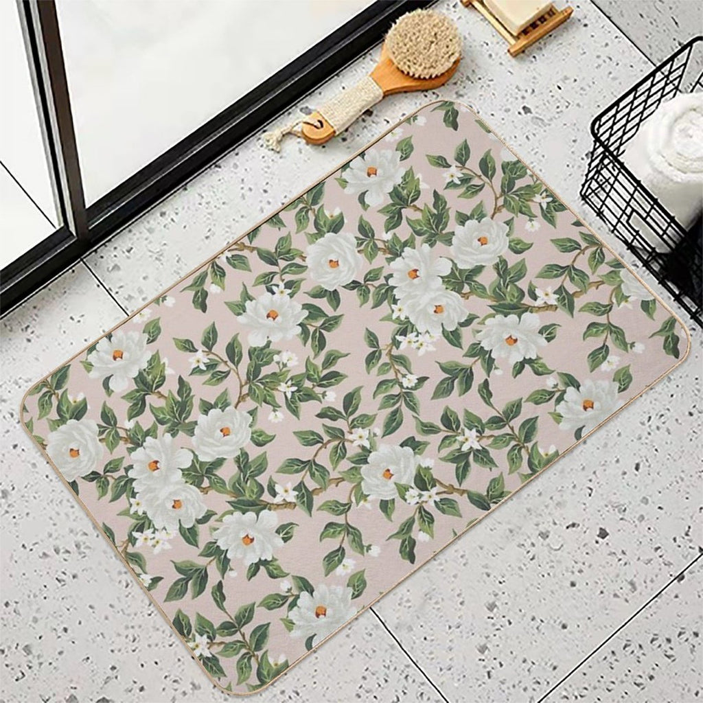 Cottage Floral - Blossom Pink  Toxin-Free Bath Mat