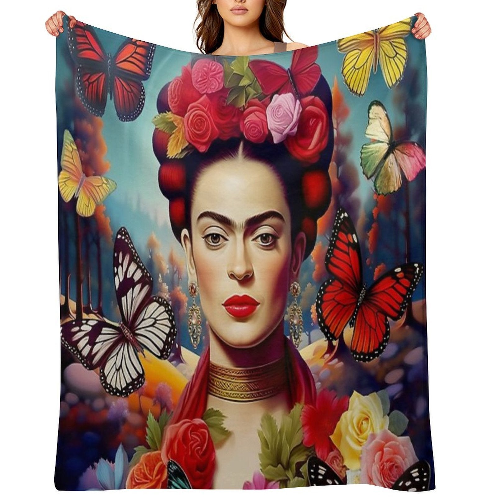 Frida Kahlo 14 Eco-conscious Throw Blanket